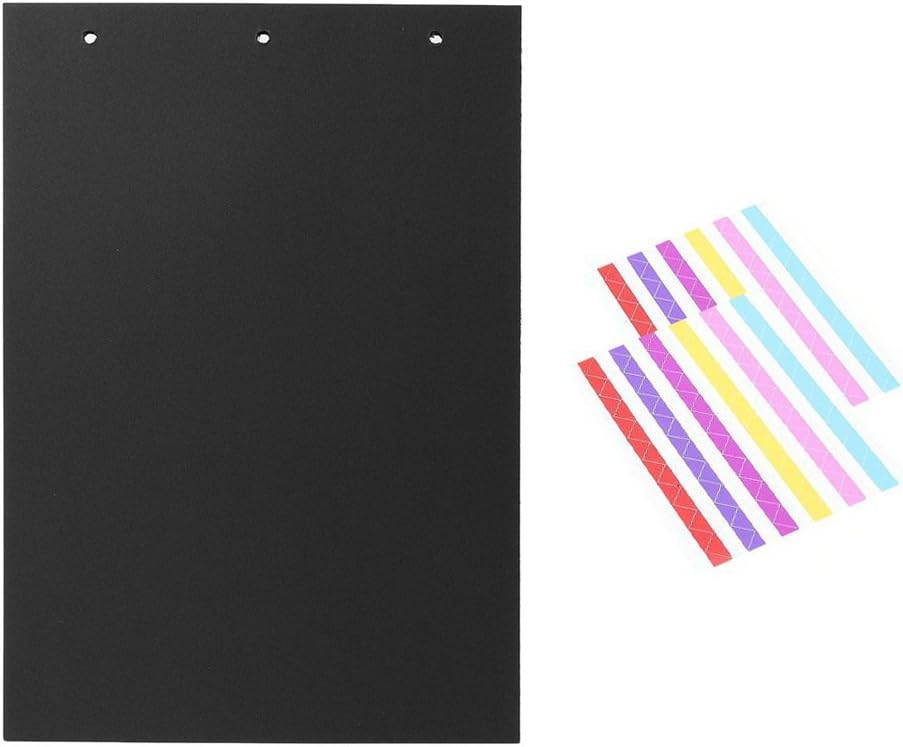 THXMADAM Scrapbook Black Paper 26.5x18.5CM 20 Sheets Extra Refill Page Black Paper for Scrapbook Photo Album 27x19CM (10.6'' x 7.48'') Version ’Director A','Quill Pen','I Love You','love You Forever'