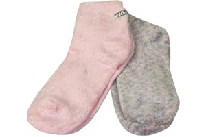 *Cloudz - (2 Pairs!) Dreamy Pink Soft Plush Natural Aloe Vera Spa Socks - (Assorted Solid & Patterned)