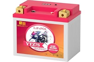 SDULIBITIY Lithium Motorcycle Battery YTZ7S YTX5L-BS LiFePO4 12V 3Ah 250CCA High Performance Power Sports, Compatible ATV, UTV, PWC, Seadoo, Polaris and Generator Battery
