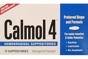 Calmol 4 Hemorrhodial Suppositories, 12 Count
