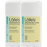 Lafe's Natural Deodorant | 2.25oz Aluminum Free Natural Deodorant Stick for Women & Men | Paraben & Baking Soda Free with 24-Hour Protection (Citrus & Bergamot) (2.25 Ounce (Pack of 2))
