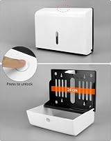 QWORK Multifold Hand Towel Dispenser Hold 200 Paper Tissues Z Fold 24x8 cm view 2