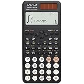 OSALO Scientific Calculator 252 Functions Secondary School Maths OS-82ES-2 | Dual Power Solar Battery Math Scientific Calculators for Secondary School &amp; GCSE Exams, 2 Line Written Display