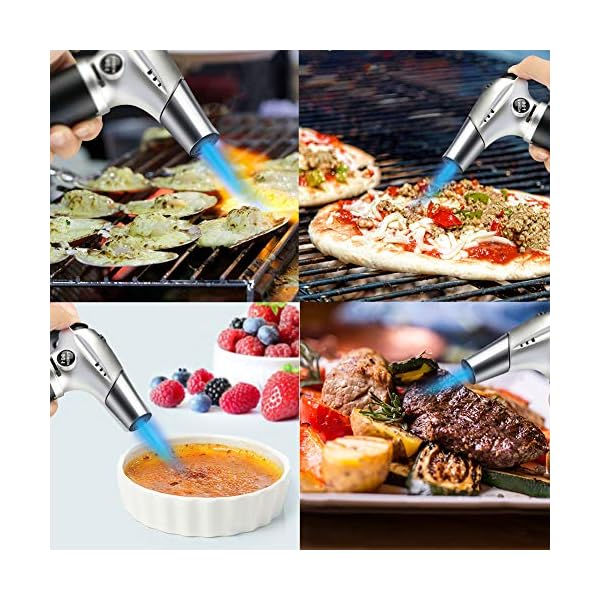 Blow-Torch-Professional-Kitchen-Cooking-Torch-with-Safety-Lock-Adjustable-Flame-Refillable-Mini-Blow-Torch-Lighter-for-Crafts-Cooking-BBQ-Baking-Brulee-Creme-DIY-SolderingButane-Gas-Not-Included Blow Torch, Professional Kitchen Cooking Torch with Safety Lock, Adjustable Flame Refillable Mini Blow Torch Lighter, for Crafts Cooking BBQ Baking Brulee Creme DIY Soldering(Butane Gas Not Included)