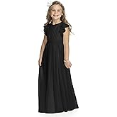 Abaowedding Fancy Chiffon Flower Girl Dresses Flutter Sleeves Junior Bridesmaid Dress