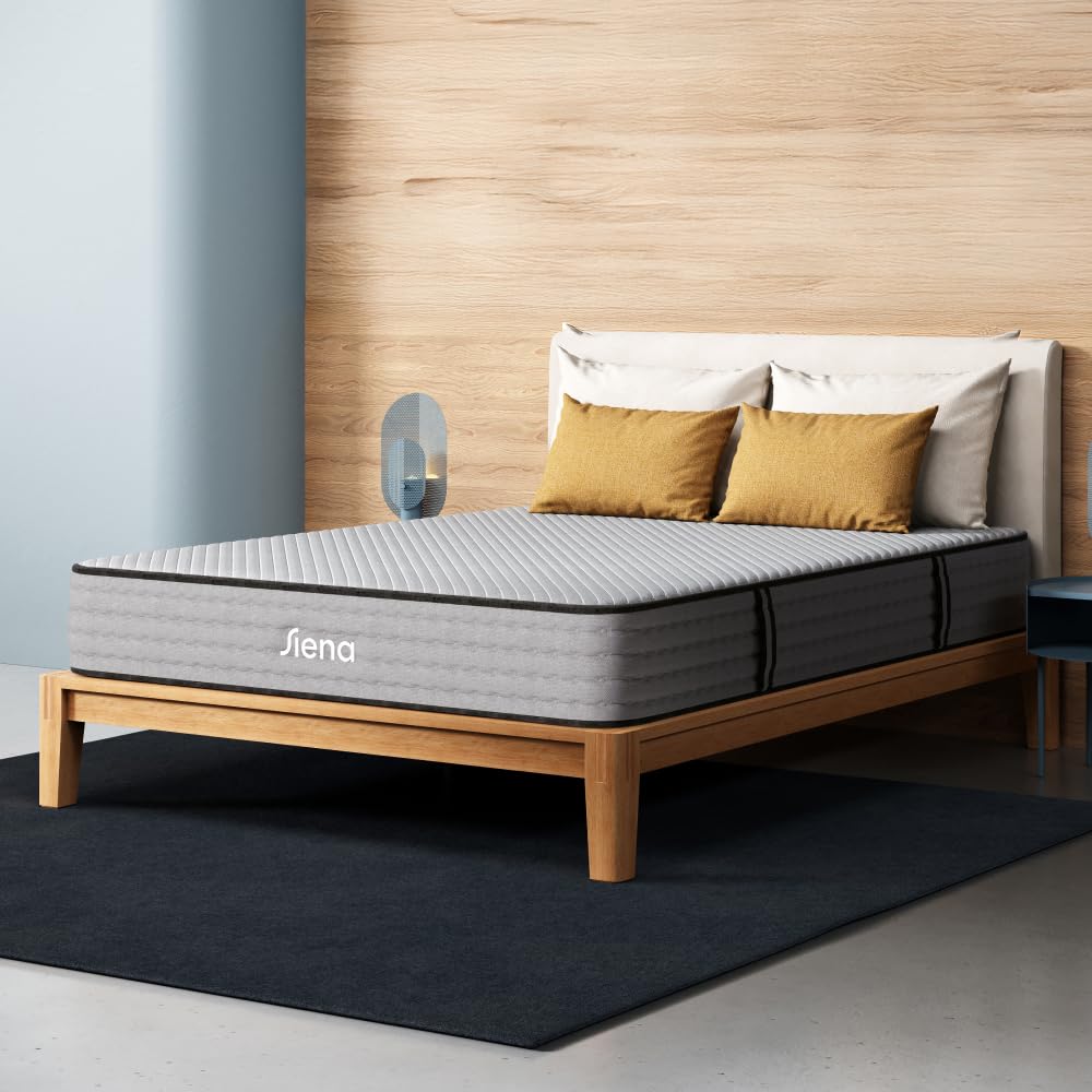 Siena 10” Signature Hybrid Full Mattress – Medium Firm - Memory Foam & Innerspring System – 180-Night Trial – Pressure-Relief – Mattress in a Box Image