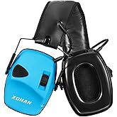 ZOHAN EM054 Electronic Shooting Ear Protection with Gel Ear Pads, Slim Active Noise Reduction Earmuffs with 4X Sound Amplification for Gun Range