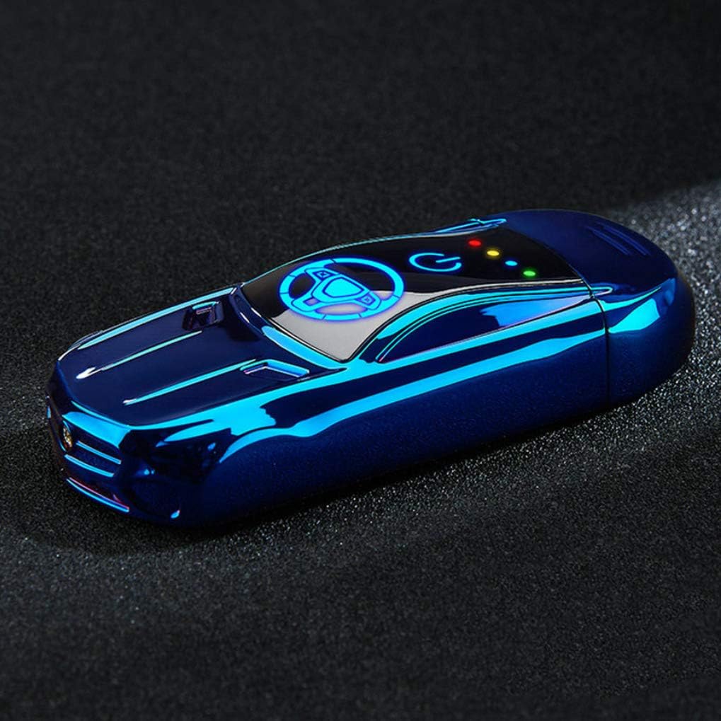 GuDoQi Dual Arc Lighter Rechargeable Electric Candle Lighter With Smart Fingerprint Sensor Flameless Windproof Zinc Alloy Made Mini Sport-Car Shaped