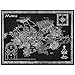 Inked and Screened Sci-Fi & Fantasy Design Art Poster, Moria Map, Chalkboard