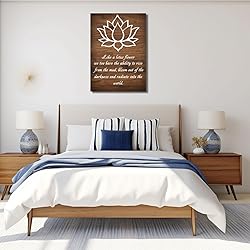 LZIMU Lotus Flower Canvas Wall Art Inspirational