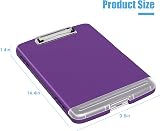 Hongri Clipboard with Storage Pen Holder Folder 8.5 x 11 Purple view 4