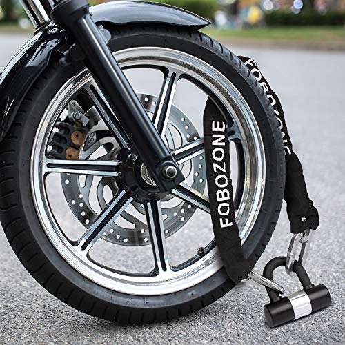 Heavy Duty Chain Lock, with ULock, Chain120cm Length x 12mm Dia,Made of Manganese Steel, Non