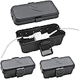 Hrensaw 3PCS Small Weatherproof Electrical Connection Box(Inner 5.5x3x2.2inch),Outdoor Electrical Box,Waterproof Extension Cord Covers for Plug, Extension Cables, Holiday Lights,Black