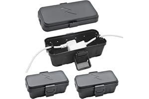Hrensaw 3PCS Small Weatherproof Electrical Connection Box(Inner 5.5x3x2.2inch),Outdoor Electrical Box,Waterproof Extension Cord Covers for Plug, Extension Cables, Holiday Lights,Black