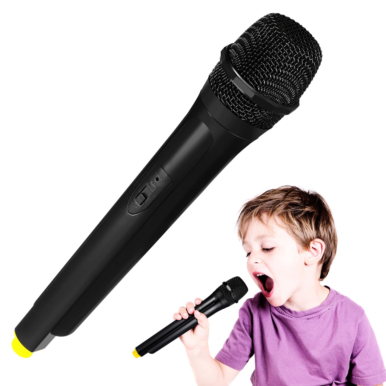 Toyvian Wireless Microphone Toy for Kids and Adults - Lightweight Plastic Simulated Microphone Prop for Stage Performances Cosplay and Party Play