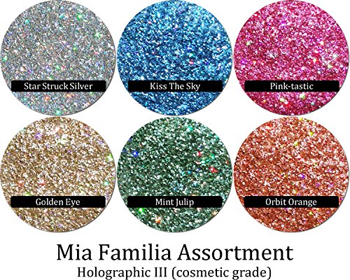 Glitter My World! Mia Familia Glitter Assortment: Holographic III (6 colors)