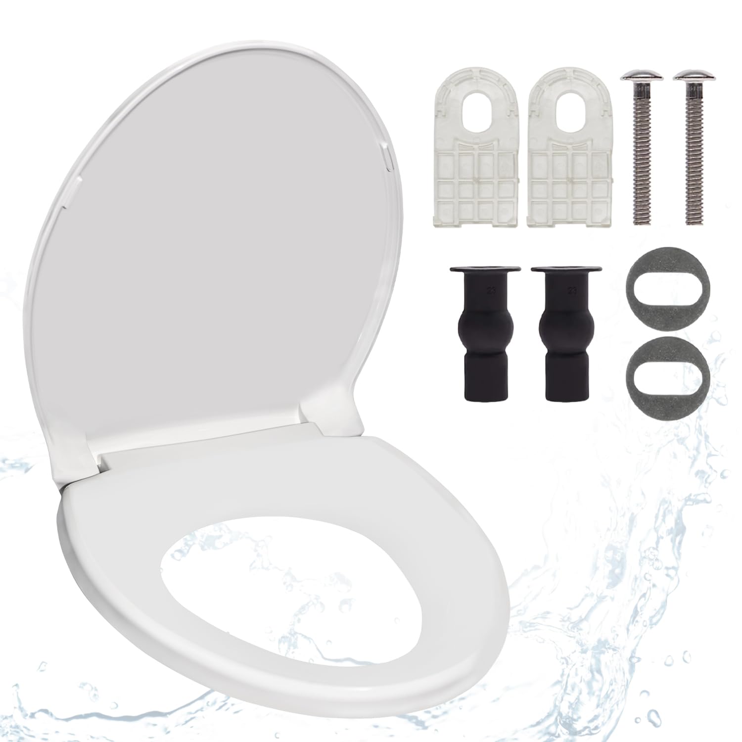 Photo 1 of Toilet Seat Compatible with TOTO Transitional SoftClose SS114#01 Elongated Soft Close SEAT for SS237 247 SS224 SS117 SS204 SS154 SS214 Toilet Seat Replacement Parts