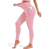 Blue Breath Leggings with Pockets for Women-High Waisted Full Length Yoga Pants Tummy Control Workout Athletic Daily