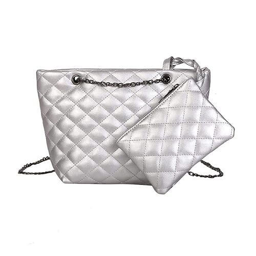 2pcs/set Messenger Bag Women Purse Chain Handbag Shoulder Crossbody Bags