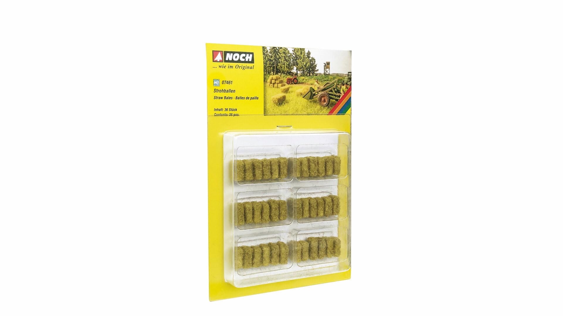Noch 7461 H0 Straw Bales 36 Pieces Finished Model, Various