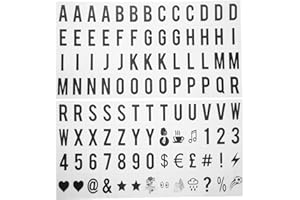 MICRO TRADER 104 Black Thin Letters Number Symbols Compatible with A3 A4 A5 Cinematic Lightbox