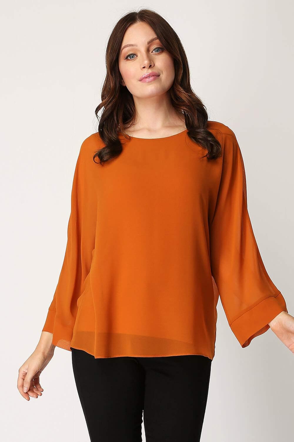 overlay chiffon top