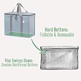VENO 2 Pack Large Insulated Reusable Grocery Bag with Hard Bottom view 2