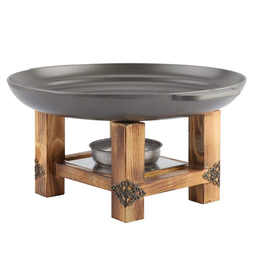 Party Grill, Fdit Non Stick Grill Plate Barbecue Skewers Chafing Dish Party Buffet Pan with Base