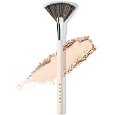HALEYS Beauty Fan Makeup Brush for Applying, Blending and Diffusing Powder Foundation, Bronzer, Blush, Highlighter, Makeup Brushes Essential, Soft Bristles, Vegan & Cruelty Free