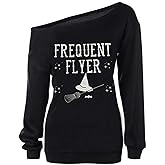 GSVIBK Women's Halloween Off Shoulder Shirts Long Sleeve Pumkin Sweatshirts Slouchy Pullover Tops Skeleton