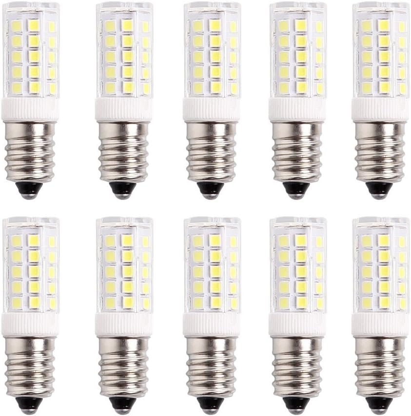 WULUN E14 SES LED Bulb 5 Watt,430lm,6000K Daylight White,50 Watt Replacement,360°Beam Angle,220-240V AC,Non Dimmable - Pack of 10