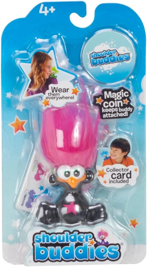 Shoulder Buddies (Black with Pink Hair)