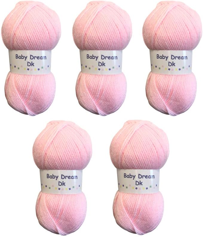 5 x 100g Baby Dream DK Baby Wool (5 x 100g Baby Pink) Amazon.co.uk