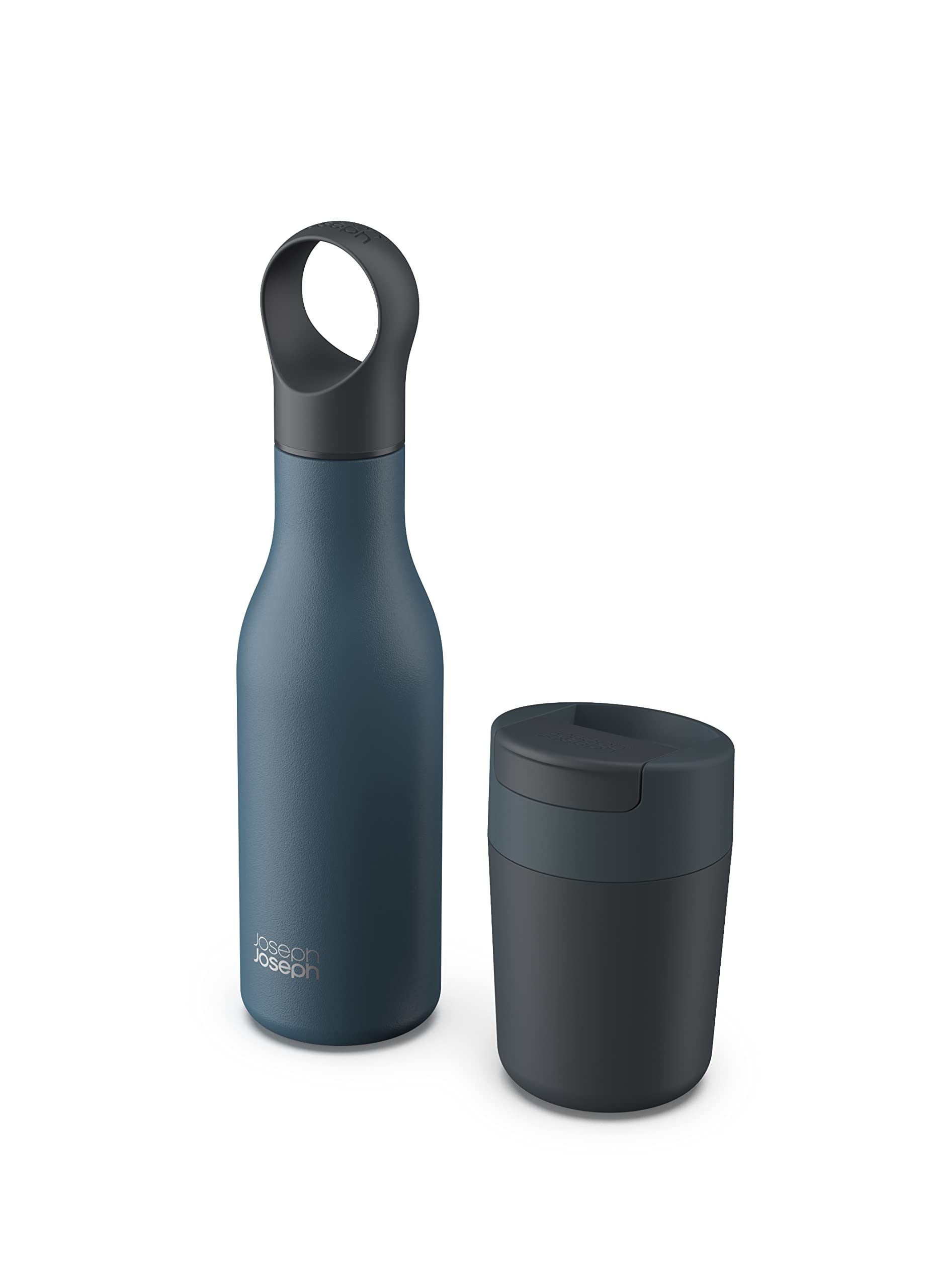 Joseph Joseph Refill Reuse Repeat 2-Piece Sipp Travel Mug & 500ml Loop Hot Cold Bottle Set - Blue