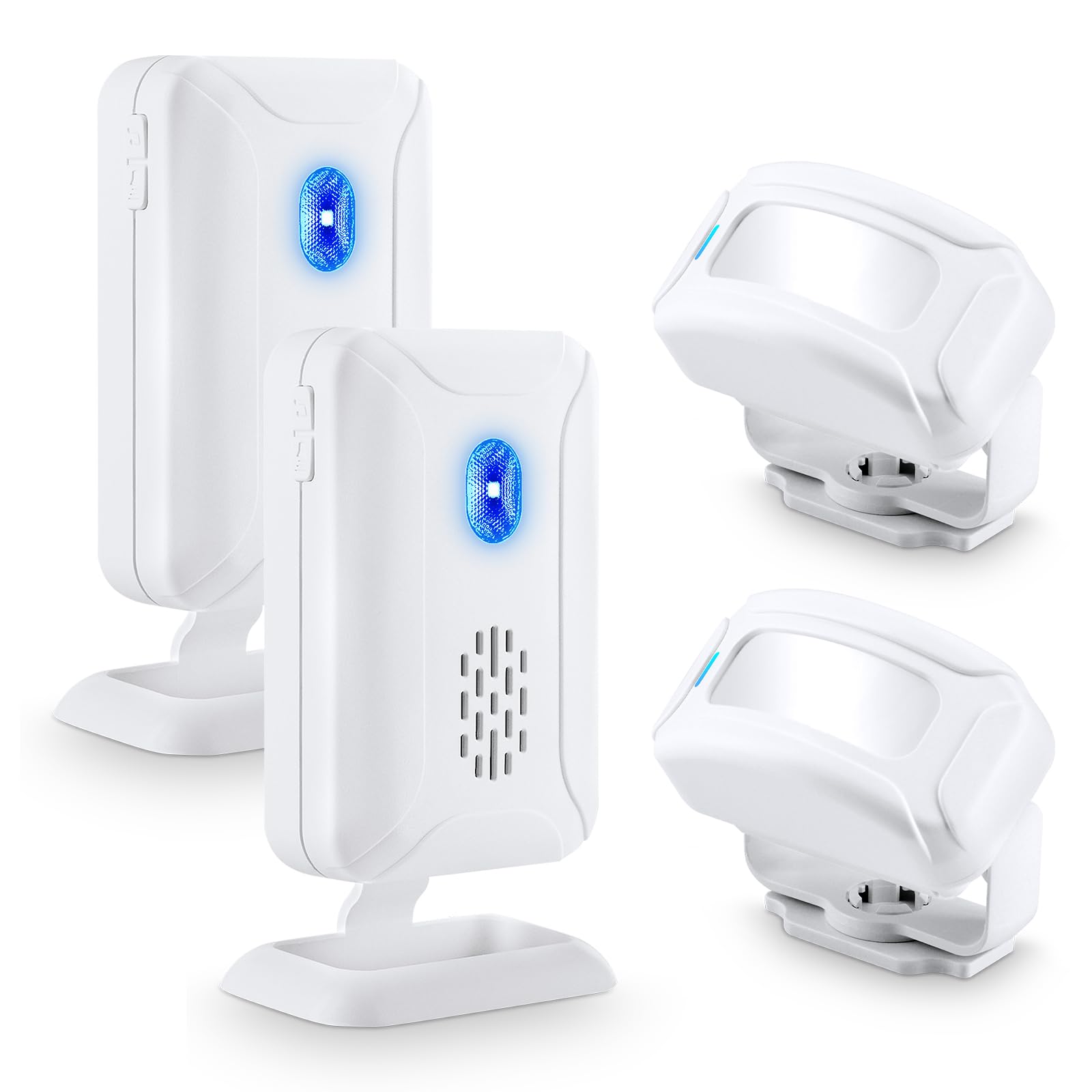 Motion Sensor Doorbell Wireless, NineLeaf Indoor Motion Sensor Alarm for Caregiver Pager, Motion Sensor Door Bell Shop Visitor Alert, Bed Alarms for Elderly with 32 Melodies for Business, Hotel, Home