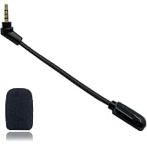 NewTH Replacement Game Mic Boom for Kingston HyperX Cloud Flight/Flight S Wireless Gaming Headset Noise Cancelling Microphone for PS4 PS5 Computer PC Gaming Headsets 3.5mm Jack