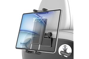 Kolasels Headrest Tablet Mount for Tesla Model 3/Y, [Metal Head Design] Backseat Tablet Holder, Tesla Headrest Tablet Mount f