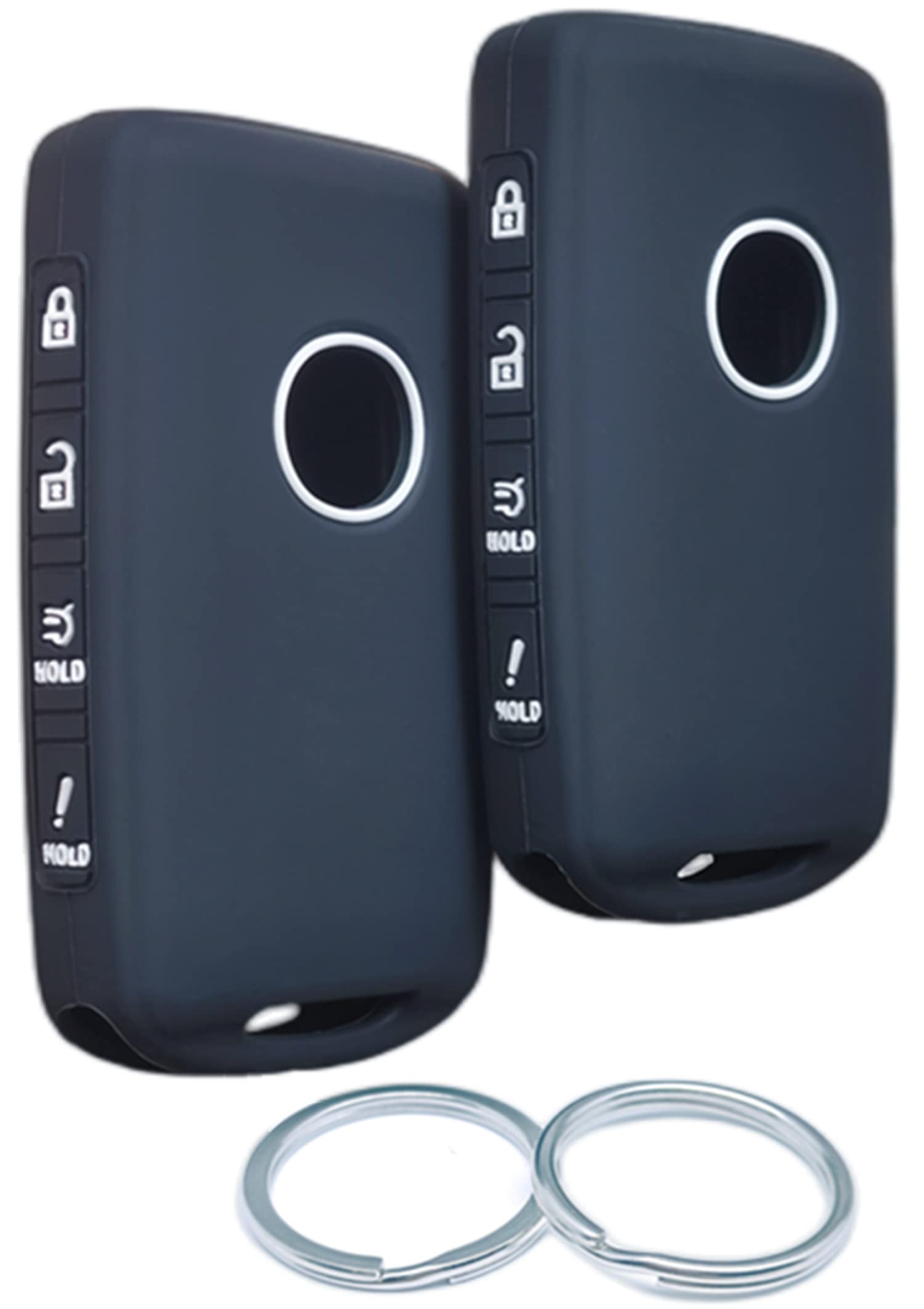 RUNZUIE 2Pcs 4 Buttons Silicone Smart Remote Key