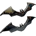 Fan Emblems The Batman Car Emblem (2 Pack) - Movie Logo 3D Auto Badge - Color: Black Chrome - Size: 4.33 x 1.29 x 0.2 inches - Officially Licensed DC Car Accessories