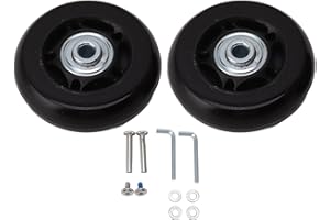 Luggage Suitcase Replacement Wheels Noiseless Rubber Swivel Caster Wheels Bearings Repair Kits 2pcs Wearproof Load Bearing Fl