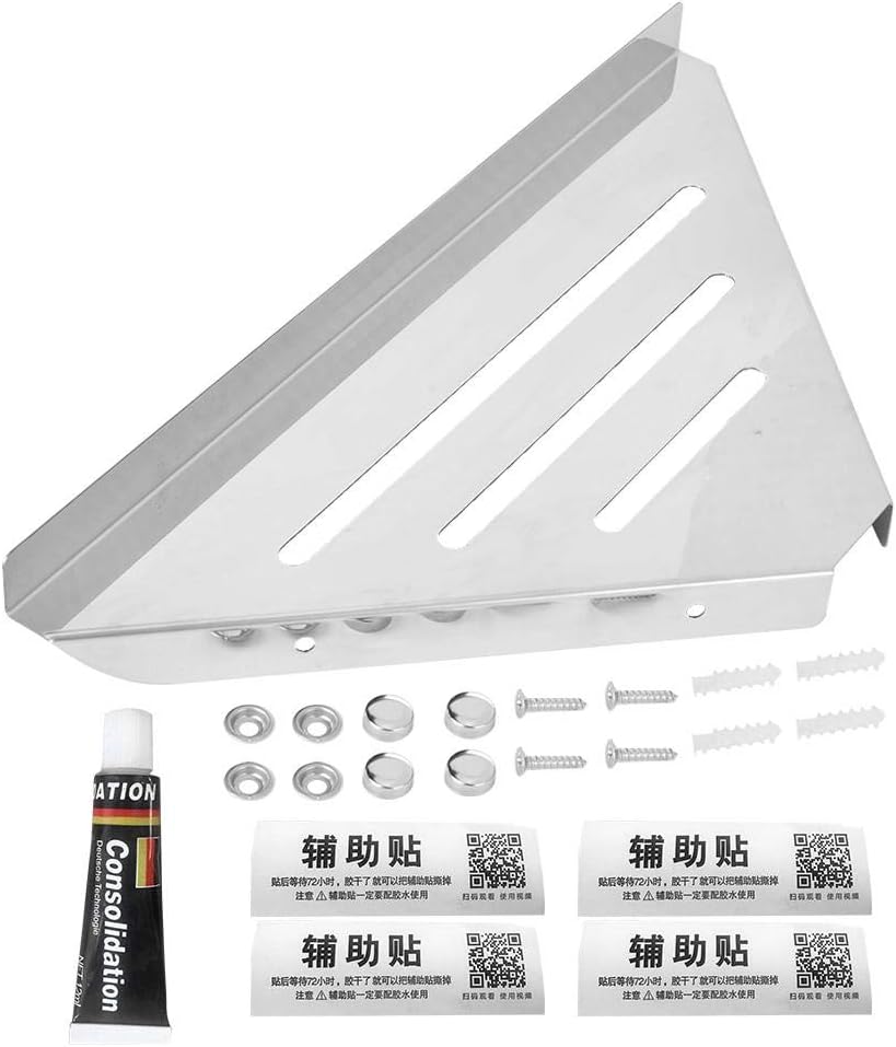 Ymiko Badezimmerregal Ecke Keine Bohrung Badezimmer Eckregale Edelstahl