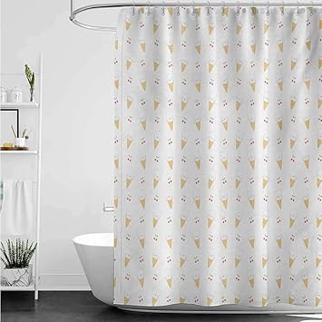 Amazon Com Homecoco Shower Curtains Seafoam Green Ice Cream Cute