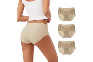 INNERSY Women's Seamless No Show Hipster Panties Invisible Light Underwear 3-Pack