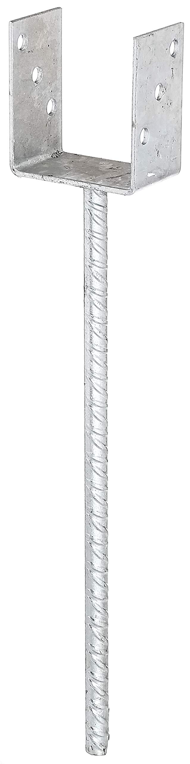 U-Shaped Post Stirrups with Extra-Long Concrete Anchor Riffler Tool Steel Galvanised Opening Width lichte Breite: 91 mm