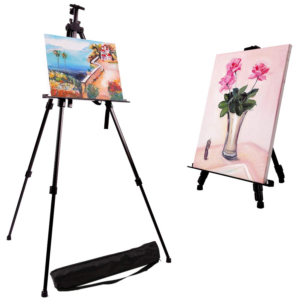 2pcs Artist Folding Painting Easel Stand Adjustable Tripod Fixing Bar