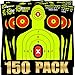 EasyShot Targets Shooting Targets 12 x 18inch Targets Highly Visible Neon Silhouette Paper Targets Heavy-Duty Paper Targets for Shooting in Short and Long Range Hunting Practice