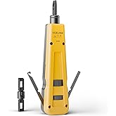 VCELINK Punch Down Tool with 110/66 Blades & Network Cable Stripper, Multifunction Hook Tool for Cat6/Cat5 Keystone Jacks and
