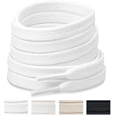 Handshop 2 Pairs Flat Athletic Shoelaces 5/16" Wide Sneaker Shoe Laces | Double Layer Cotton Shoe Laces for Sneakers, 22 Colors, 5/16" (8 MM) Wide in 31"-72" Replacement Shoe Laces
