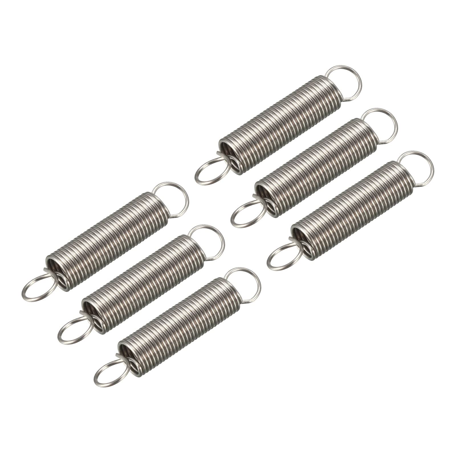 METALLIXITY Extension Spring (0.4x4x20mm/0.016"x0.16"x0.79") 10Pcs, Stainless Steel Tension Spring Wire - for Home Repair Construction Machinery