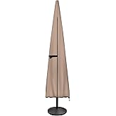 ULTCOVER Patio Parasol 600D Waterproof Outdoor Market Umbrella Cover - Fits Market Umbrella Up to 12 Feet